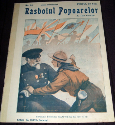 1915 RAZBOIUL POPOARELOR Nr. 24 - revista Primul Razboi Mondial WW1, Ion Gorun foto