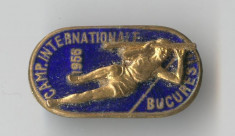 1956 Campionatele Internationale de atletism - Insigna sport Romania foto