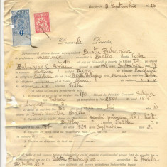 Z303 DOCUMENT VECHI -SCOALA COMERCIALA , BRAILA - CRISTU BUHAGIAR -AN 1925