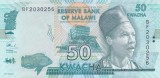 Bancnota Malawi 50 Kwacha 2016 - P64c UNC ( semn nou pentru nevazatori )