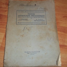 Buricescu - Cours de Langue Francaise - Petite Anthologie Pedagogique (1924)