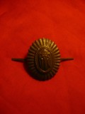 Insigna Militara de sapca Ukraina , metal argintat , H= 3,7 cm