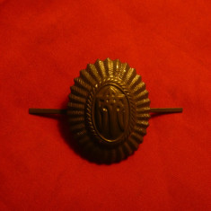 Insigna Militara de sapca Ukraina , metal argintat , H= 3,7 cm