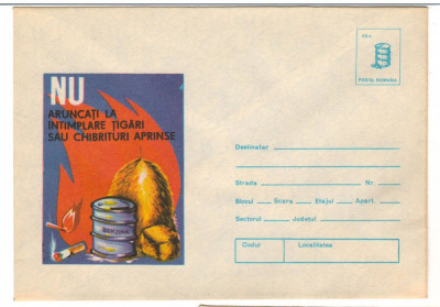 IP 9883 INTREG POSTAL: NU ARUNCATI LA INTAMPLARE TIGARI SAU CHIBRITURI APRINSE foto