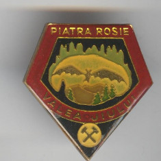 Minerit - PIATRA ROSIE - VALEA JIULUI - Insigna superba Romania