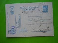 HOPCT 124 U CENZURAT 1942 -CARTE POSTALA MILITARA ROMANIA -CIRCULATA foto