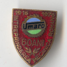 1916-1976 Intreprinderea Mecanica Roman - UMARO - Insigna Romania