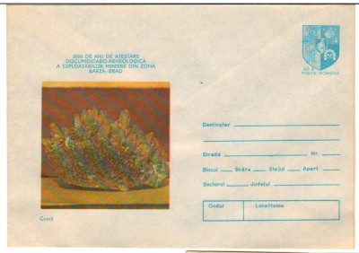 IP 9869 INTREG POSTAL: 2000 ANI ATESTARE BARZA BRAD, MINERIT, MINER, CUART foto