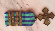 Crucea comemorativa a Razboiului 1916- 1918 cu patru barete. Ferdinand. foto