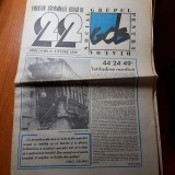 ziarul &quot; 22 &quot; 8 iunie 1990- interviu cu silviu brucan si art. despre revolutie