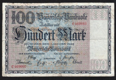 Germania 100 Mark s469660 1922 foto