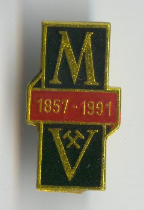 Insigna MINERIT - 1857-1991 Mina VULCAN