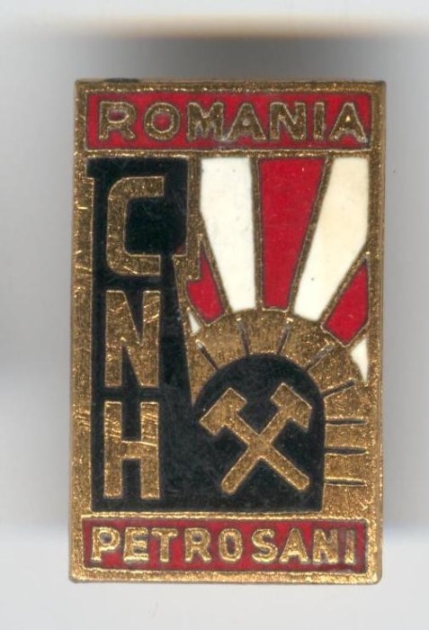 Insigna MINERIT - CNH - Combinatul Huilei Petrosani