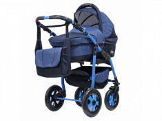 Carucior 3 In 1 Fenix Negru Albastru MyKids foto