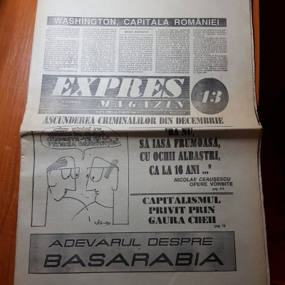 expres magazin 19-25 octombrie 1990- articolul -adevarul despre basarabia foto