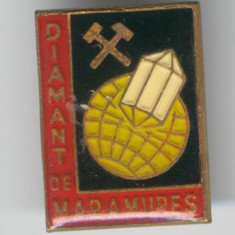 Insigna MINERIT - DIAMANT de MARAMURES, 1970's