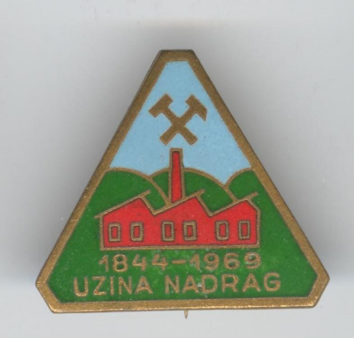 Intreprinderea Miniera UZINA NADRAG 1844 -1969, insigna mineririt aniversara