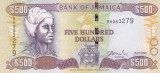 Bancnota Jamaica 500 Dolari 2008 - P85f UNC ( vezi descriere )