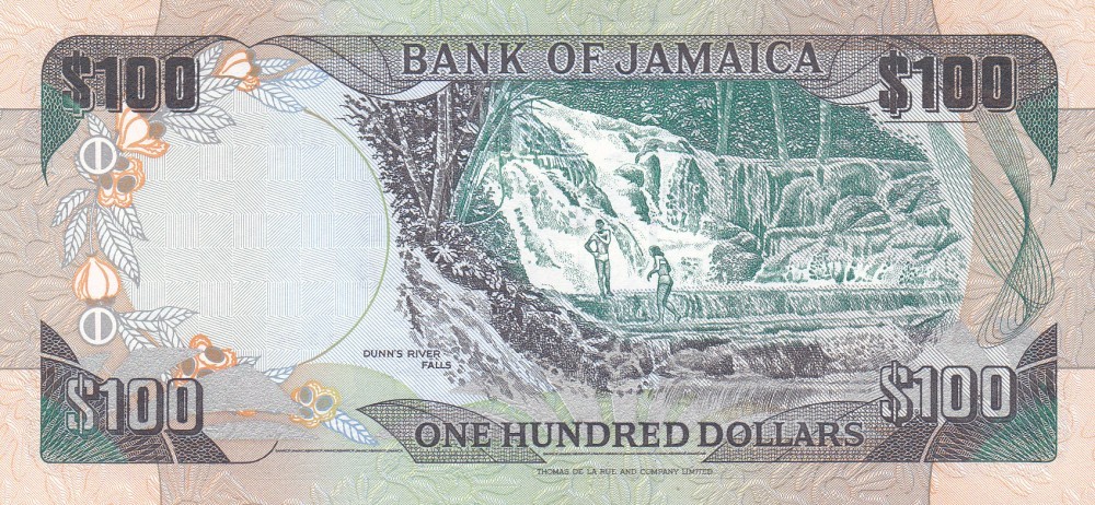 Bancnota Jamaica 100 Dolari 1994 P76a Unc Rara Okazii Ro