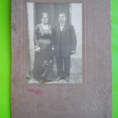 HOPCT 49 J PORTRET FOTOGRAFIE VECHE CARTON-CABINET TARGOVISTE 1913-D=260 /175 MM