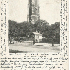 (A) carte postala(ilustrata)-FRANTA-TOUR SAINT-JAQUES 1909