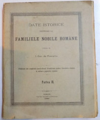 DATE ISTORICE PRIVITOARE LA FAMILIILE NOBILE ROMANE de I.CAV. DE PUSCARIU ,SIBIU 1895 , PARTEA A II A foto