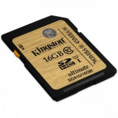 Card memorie Kingston SDHC 16GB Clasa 10 UHS-I Ultimate Flash Card foto