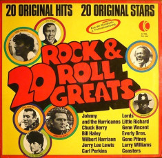 20 Rock &amp;amp; Roll Greats (1974, K-Tel) disc vinil LP compilatie rock&amp;#039;n&amp;#039;roll foto