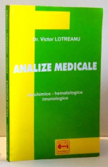 ANALIZE MEDICALE de VICTOR LOTREANU , 2001 foto