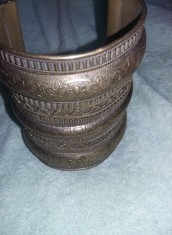 Bratara dama model antic gravata cu intarsii,Bijuterie vintage,Transport GRATUIT