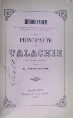 PRINCIPAUTE DE VALACHIE , G. BENGESCO, BUCHAREST,1858 foto