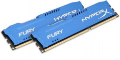 Memorie HyperX Fury Blue 8GB DDR3 1600 MHz CL10 Dual Channel Kit foto