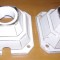 LOT 2 SUPORTURI POSTAMENT VECHI PENTRU LAMPI , CERAMICA / PORTELAN - INTERBELICE