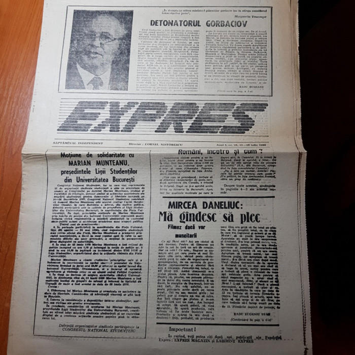 ziarul expres 12-18 iulie 1990-interviu cu mircea daneliuc