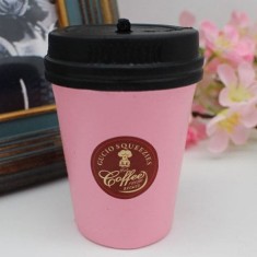 40 SQUISHY squishies PARFUMAT Pahar Cafea Frisca ROZ coffee MARE foto