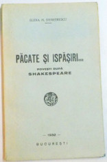 PACATE SI ISPASIRI , POVESTI DUPA SHAKESPEARE , 1932 foto