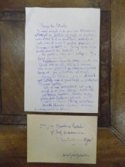 Scrisoare adresata lui Constantinescu Iasi, semnata Gala Galaction 1953 foto