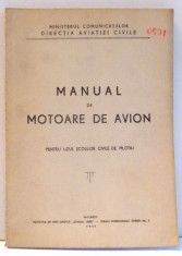 MANUAL DE MOTOARE DE AVION PENTRU UZUL SCOLILOR CIVILE DE PILOTAJ , 1949 foto