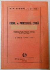 CODUL DE PROCEDURA CIVILA , EDITIE OFICIALA , 1940 foto