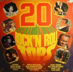 20 Rock&amp;#039;n Roll Tops (1974, WEA) disc vinil LP compilatie rock&amp;#039;n&amp;#039;roll foto