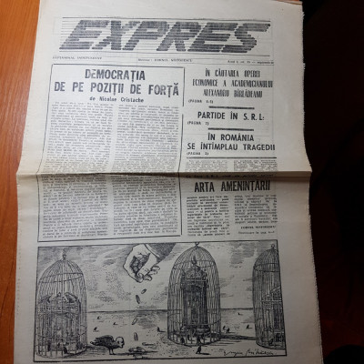 ziarul expres septembrie 1990-scrisoare pt muncitorii santierului naval constant foto