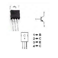 TRANZISTOR NPN DE PUTERE 60V, 3A, 30W, 90MHZ foto