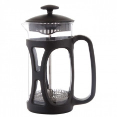 Infuzor ceai si cafea sticla, sapir, capac, maner si rama din plastic, 800 ml, negru foto