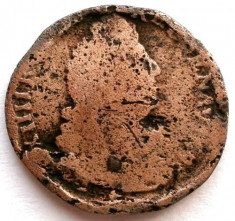 RAR! FRANTA LUDOVIC XIV , 2 DENIERS 1695 - 1708 , CUPRU , 20mm. foto