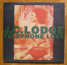 J.C. Lodge - Telephone Love (1989) disc vinil Maxi Single hit reggae, f. rar foto