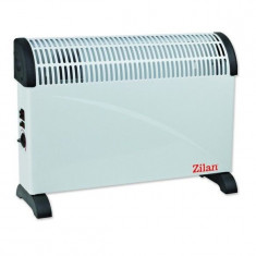 Convector electric TURBO ZILAN ZLN-6850, 2000W, 3 trepte de putere, Aeroterma, Termostat reglabil, Alb foto