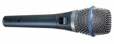 Microfon profesional cu fir, uni-directional, 800 Ohm, metalic, premium foto
