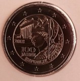 Moneda 2 Euro Comemorativa Austria 2018, UNC, 100 Ani Republica Austriei. Editie Colectie