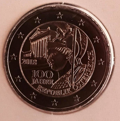 AUSTRIA moneda 2 euro comemorativa 2018, UNC foto