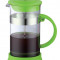 Infuzor ceai si cafea manual, peterhof, sticla/plastic, 1 L, verde